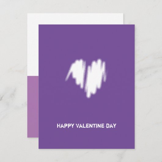 Schone, witte, zakelijke QR-code hartslag Feestdagenkaart (Voorkant / Achterkant)