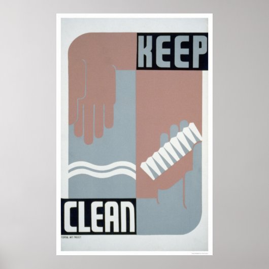Schone WPA uit 1938 behouden Poster (Voorkant)