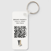 Schone Zaken Logo & QR Code, Verticale Bedrijf Sleutelhanger (Achterkant)