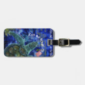 Schone Zee Turtle Art Bagagelabel (Voorkant horizontaal)