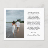 Schone zwart-wit budget bruiloft Dank u (Achterkant)