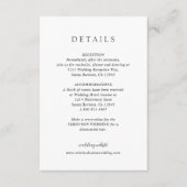 Schone zwart-wit moderne bruiloft informatiekaartje (Voorkant)