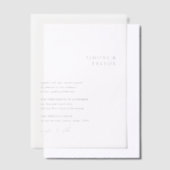 Schone zwart-wit moderne bruiloft vellum uitnodigingen (Offset)