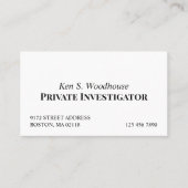 Schone zwarte witte vacht visitekaartje (Voorkant)