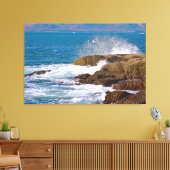 Schoodic Splash Wrapped Canvas Triptych Afdruk (Insitu (Woonkamer))