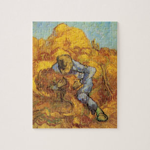 Schoofbinder (naar Millet) door Vincent van Gogh Legpuzzel