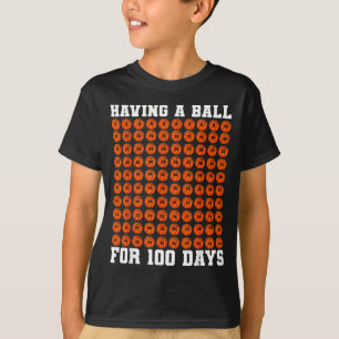 School 100e dagen schooldag basketbal 100 t-shirt