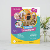 School Admission Flyer-Sjabloon (Staand voorkant)
