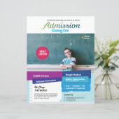 School Admission Flyer-Sjabloon (Staand voorkant)