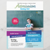 School Admission Flyer-Sjabloon (Voorkant)