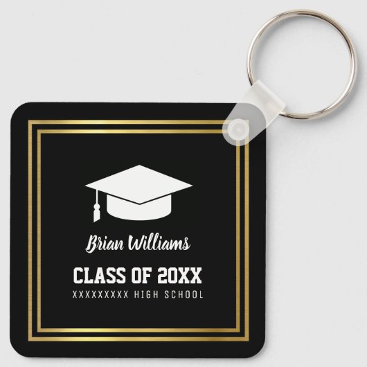 School Afstuderen Student Name Sleutelhanger (Achterkant)