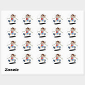 School-baanteam Ronde Sticker (Vel)