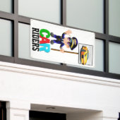 School Banner voor Routebeschrijving Auto Ruiters (Buitenkant Gebouw)