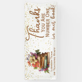 School Bibliotheek Nummer Een Boek Dank U Spandoek (Verticaal)