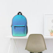School Blue Ombre Custom Name Bedrukte Rugzak