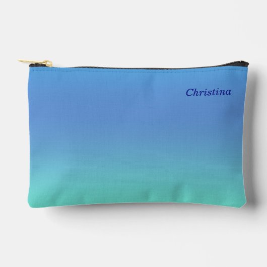 School Blue Ombre Custom Name Etui (Voorkant)