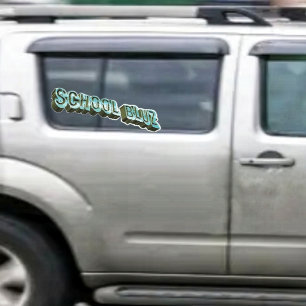 School Bluz-3D Raamsticker