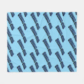 School Bluz-3DII Fleece Deken (Voorkant (Horizontaal))