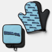 School Bluz-3DII Ovenwant & Pannenlap Set (Voorkant / Achterkant)