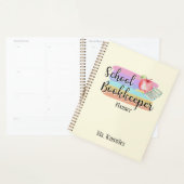 School Bookkeeper Colorful Planner (Devant avec enveloppe)