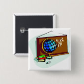 School Bulletin Board Vierkante Button 5,1 Cm (Voorkant /achterkant)