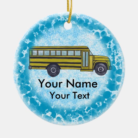 School Bus aangepaste Ornament (Voorkant)