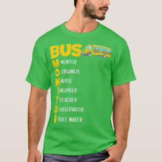 School Bus Aide Vrouwen Bus Monitor T-shirt