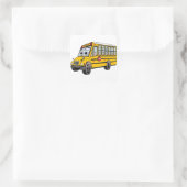 School Bus Cartoon 2017 Vierkante Sticker (Tas)