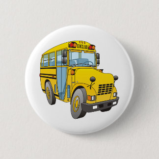School Bus Cartoon Ronde Button 5,7 Cm