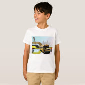 School Bus City Scene T-shirt (Voorkant volledig)
