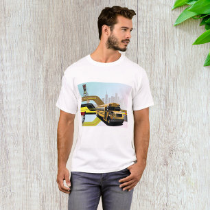 School Bus City Scene T-shirt