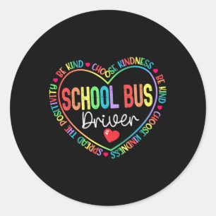 School Bus Driver Aide Squad Terug-naar-school Ronde Sticker