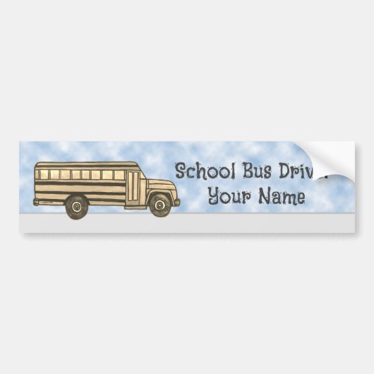 School Bus Driver Bumper Sticker (Devant)