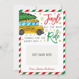 School Bus Driver Christmas Gifts Card Holder Kaart