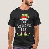 School Bus Driver Elf Group Kerstmis Pajama Party T-shirt (Voorkant)