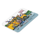 School Bus Driver Magnet, vrouw chauffeur Magneet (Linkerzijde)
