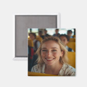 School Bus Driver Photo Customize Magneet (Voorkant / Achterkant)