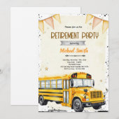 School bus driver retirement invitation (Devant / Derrière)