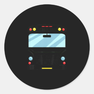 School Bus Driver Simple Halloween Costume Kids Ronde Sticker