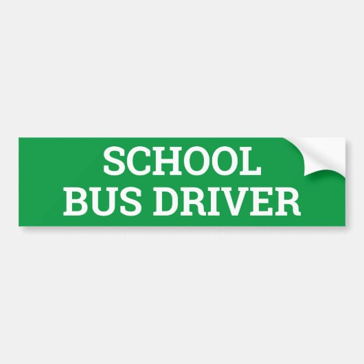 SCHOOL BUS DRIVER-teken/sticker/MAGNET Bumpersticker (Voorkant)