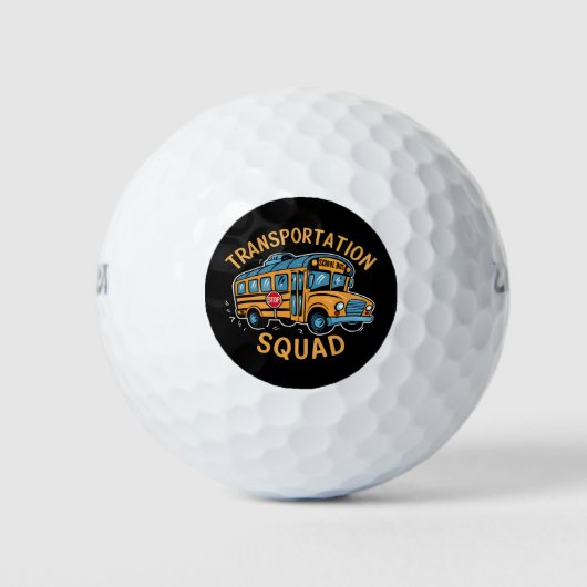 School Bus Driver Transport Squad Golfballen (Voorkant)