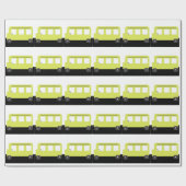 School-bus driver Yellow Confetti Teacher Cadeaupapier (Vlak)