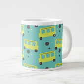 School-bus driver Yellow Confetti Teacher Extra Grote Beker (Voorkant rechts)