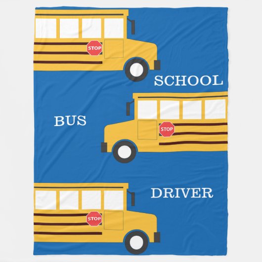 School Bus Fleece Blanket (Voorkant)
