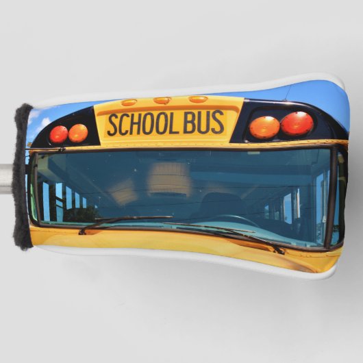 School Bus Front Uitzicht Golfheadcover (Voorkant)