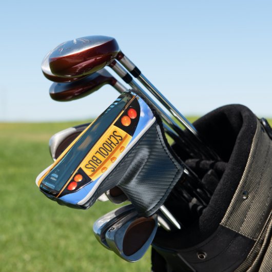 School Bus Front Uitzicht Golfheadcover (Insitu)