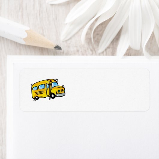 SCHOOL BUS GRAPHIC BACK ELEMENTARY GRADES LEARING ETIKET (Insitu)