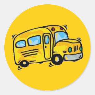 SCHOOL BUS GRAPHIC BACK ELEMENTARY GRADES LEARING RONDE STICKER