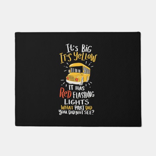 School Bus It Is Big And Yellow Deurmat (Voorkant)