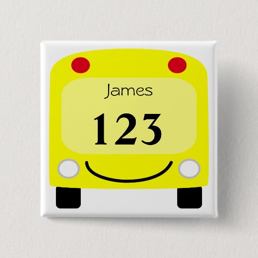 School Bus Label Button (Voorkant)